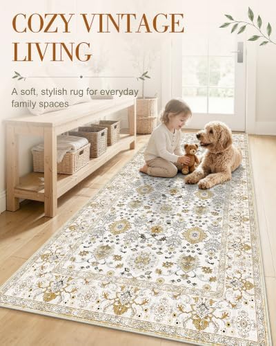 OLANLY 2'6"x14' Washable Runner Rug, Non Slip Carpet for Hallway Kitchen - Image 3
