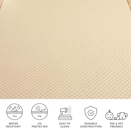 SAFAVIEH Courtyard Area Rug 9x12, Large Beige & Dark Beige CY8475-39312 - Image 5