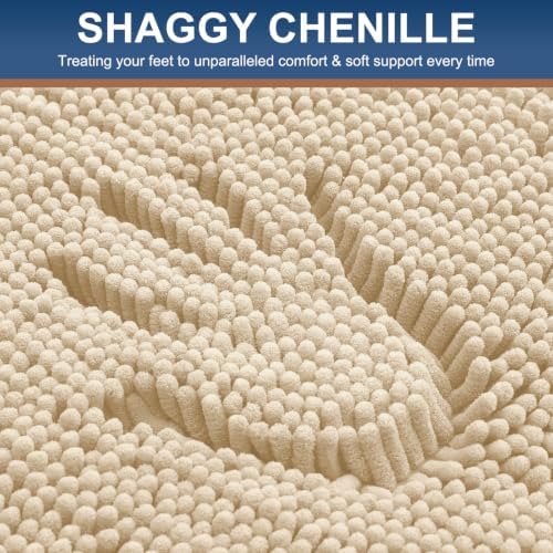 Smiry Toilet Rugs U-Shaped 20x20, Extra Soft Absorbent Contoured Bath Mat - Image 3