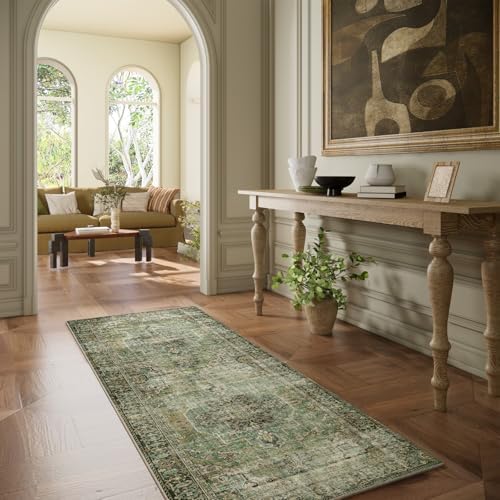 Machine Washable Kitchen Runner Rug: 2'x6' Hallway Rug Non Slip Low-Pile Stain Resistant Soft Carpet Runners for Entryway Hallways Kitchen Laundry Room Beside Farmhouse - Image 5