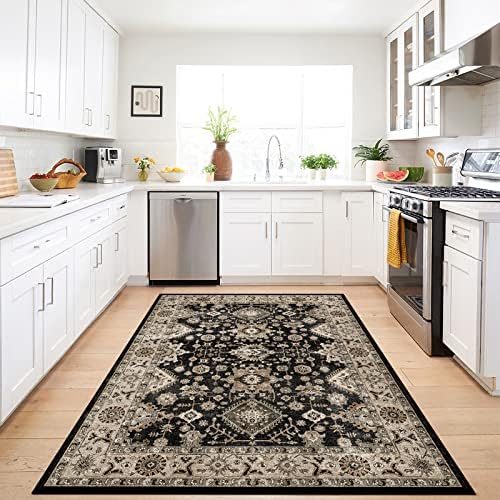Washable Area Rug 4x6 for Living Room: Thin Non Slip Runner Rug for Bedroom - Image 3