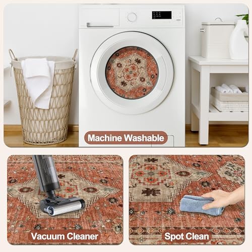 Tangsoo Boho 2x4 Runner Washable Rugs for Entryway, Non Slip Small Area Rug - Image 6