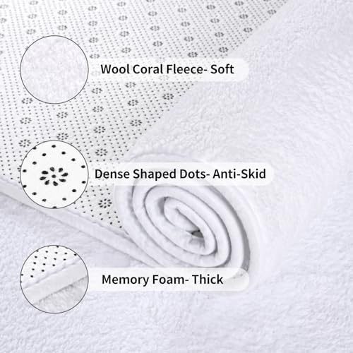 FlyDOIT Area Rugs for Bedroom Living Room, 4x6 White Super Soft Comfy Thickened Memory-Foam Indoor Carpets, Modern Aesthetic Minimalist Carpet for Boys Girls Adults Apartment Nursery Home Décor - Image 5