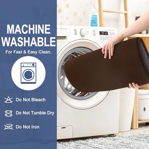 OLANLY Memory Foam Bathroom Runner Rugs 47x24, Absorbent Long Mat, Brown - Image 6