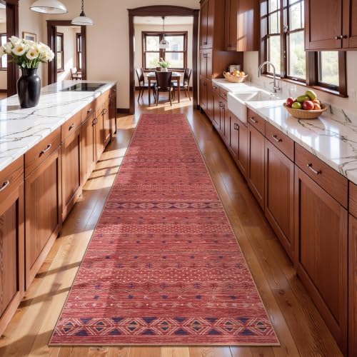 SERISSA 2x14 Washable Non-Slip Boho Runner Rug for Hallway - Image 2