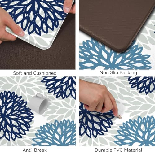 Kitchen Mats Set of 2 Cushioned Anti Fatigue Kitchen Rugs Non Slip Waterproof Kitchen Runner Memory Foam Kitchen Floor Mat Comfort Standing Mat for Sink,Office,Laundry,17.3 x 28 inch + 17.3 x 47 inch - Image 4