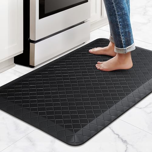 HappyTrends Kitchen Floor Mat - 4/5 Inch Thick Anti-Fatigue Kitchen Rug by HappyTrends