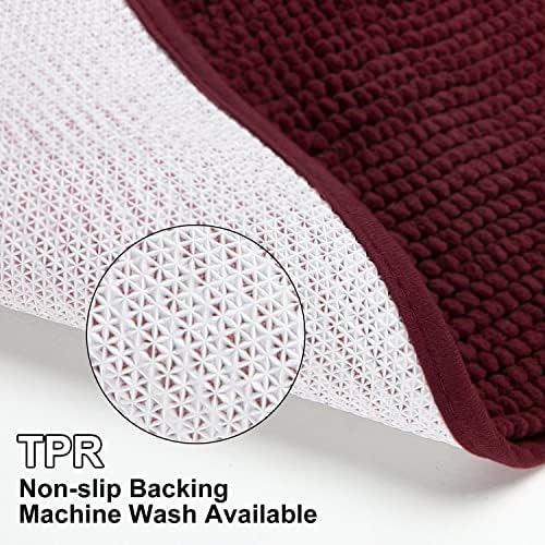 Urvoix Bathroom Rugs Sets 3 Piece, Non-Slip Chenille Bath Rug Set - Image 5
