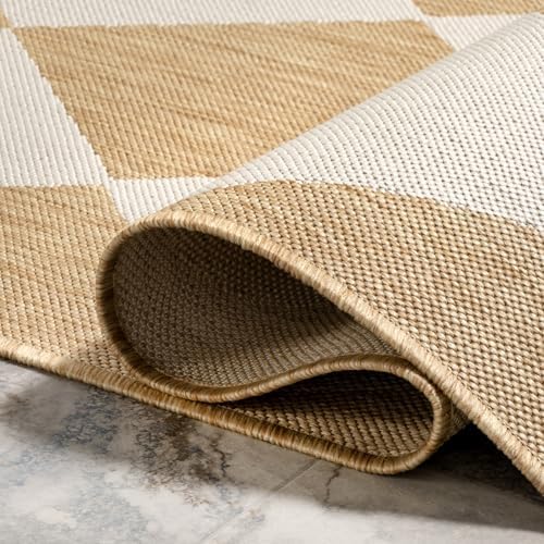 nuLOOM Sabina Tan Trellis Power Loomed Indoor/Outdoor Area Rug, 10' x 12' - Image 7