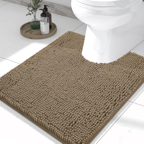 Smiry Toilet Rugs U-Shaped 24x20, Extra Soft Absorbent Contoured Bath Mat by Smiry