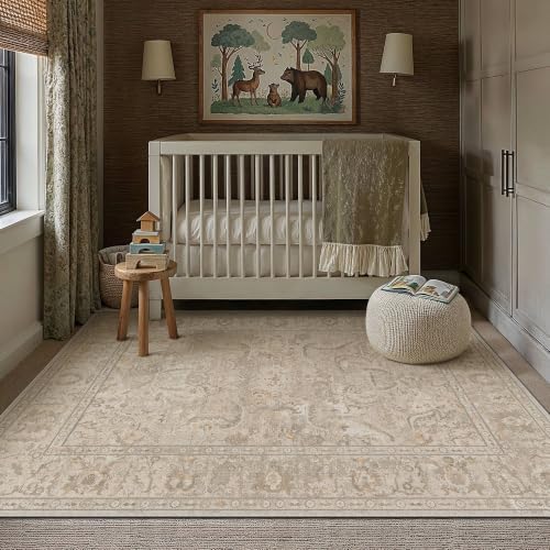 HUGEAR Area Rugs 3x5 Washable Rug Brown - Image 2