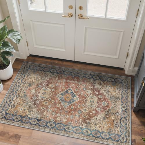 GENIMO Indoor Outdoor Rug, Washable for Patio and Deck, Dusty Blue, 3x5 by GENIMO