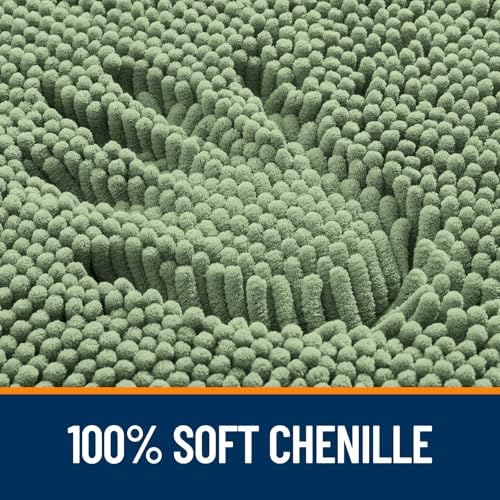 OLANLY Toilet Rugs U-Shaped 20x20, Soft Absorbent Chenille Contour Rugs - Image 3
