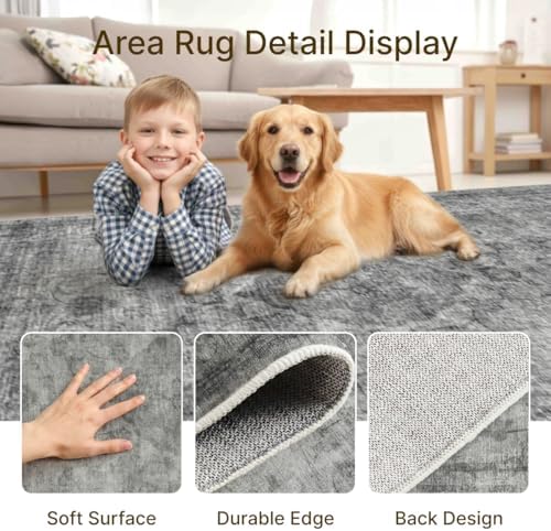 2x3 Area Rug Washable Vintage: Non Slip Throw Rugs for Entryway - Image 6