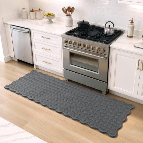 DEXI Kitchen Floor Mats Cushioned Anti Fatigue, 23x71 Runner Rugs Grey - Image 2
