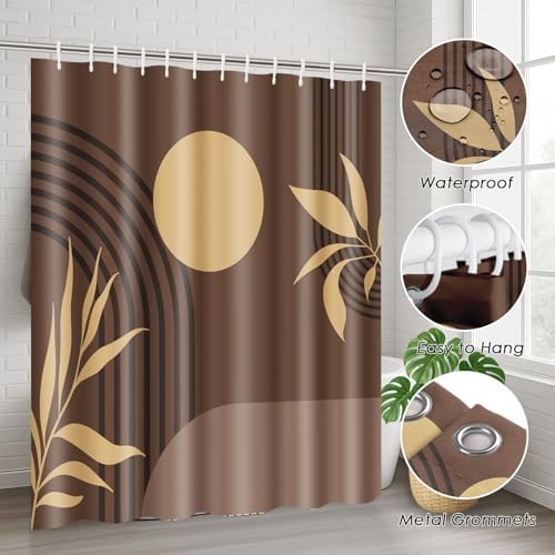Bathroom Sets with Shower Curtain and Rug Boho Set of 4, Mid - Image 6