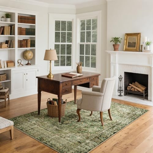 Machine Washable Throw Rugs for Entryway: Door Mat Indoor Entrance 4x6 Small Rug Stain Resistant Non-Slip Low Pile Soft Carpet for Kitchen Front Door Indoor Entrance Entry Bedroom - Image 2