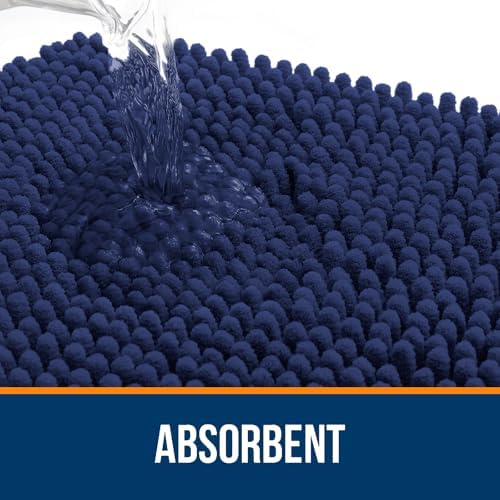 OLANLY Bathroom Rugs 34x21, Extra Soft Absorbent Chenille Bath Rugs - Image 4