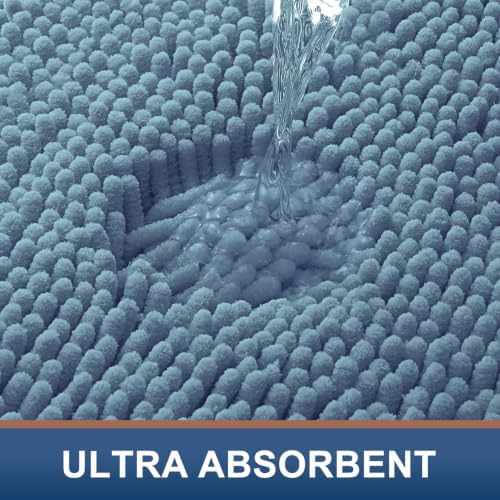 Smiry Bathroom Rugs 59X35, Luxury Chenille Extra Soft Absorbent Bath Mat - Image 4