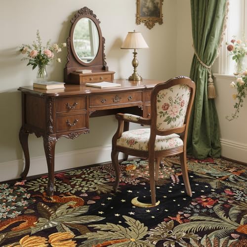 GarveeHome 4x6 Washable Area Rug for Kids Room, Jungle Animal Soft Bedroom Rug Non Slip Low Pile Brown Carpet Stain Resistant Throw Rug for Bedside Playroom Office Dining Room - Image 3