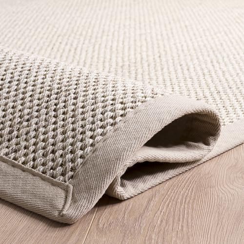 SAFAVIEH Natural Fiber Accent Rug 2x3, Sisal Textured Marble & Beige NF143C - Image 6