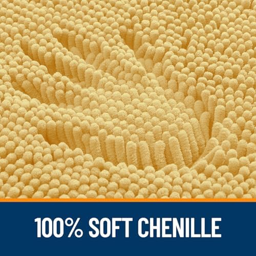OLANLY Bathroom Rugs 32x20, Extra Soft Absorbent Chenille Bath Rugs - Image 3