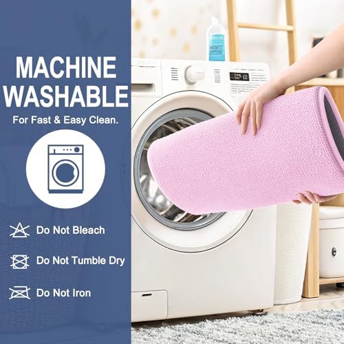 OLANLY Thick Memory Foam Bathroom Rugs 30x20, Soft Absorbent Bath Mat, Pink - Image 6