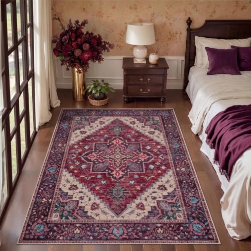 Tangsoo Oriental 3x5 Rugs, Washable Non Slip Accent Rugs for Entryway by Tangsoo