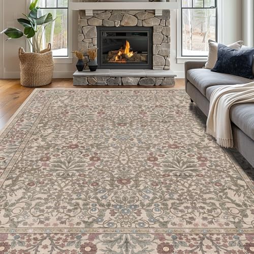 10x14 Area Rug for Living Room Washable Carpet (Moss) - Image 4