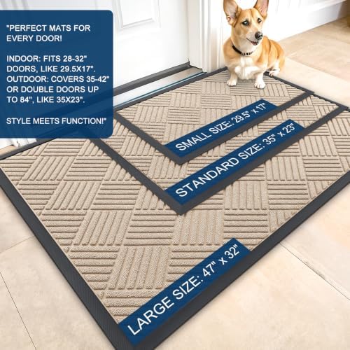 OLANLY Front Door Mat Outside Entrance 35x23, Waterproof Heavy-Duty Doormat - Image 2