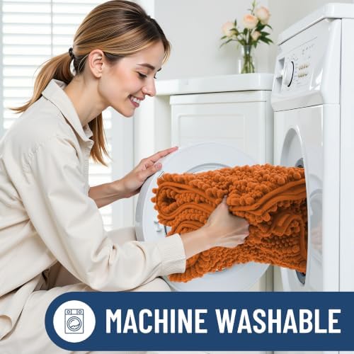 Smiry Bathroom Rugs 30X20, Extra Soft Rubber Backing Chenille Bath Mats - Image 7