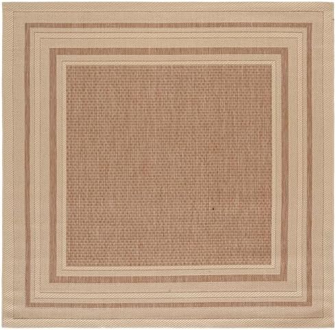 SAFAVIEH Courtyard Outdoor Square Rug 7'10", Dark Beige CY8475-39321 by Unknown