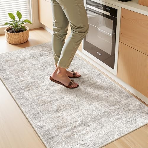 2x4 Rug Runners for Hallways Non Slip,Taupe - Image 3