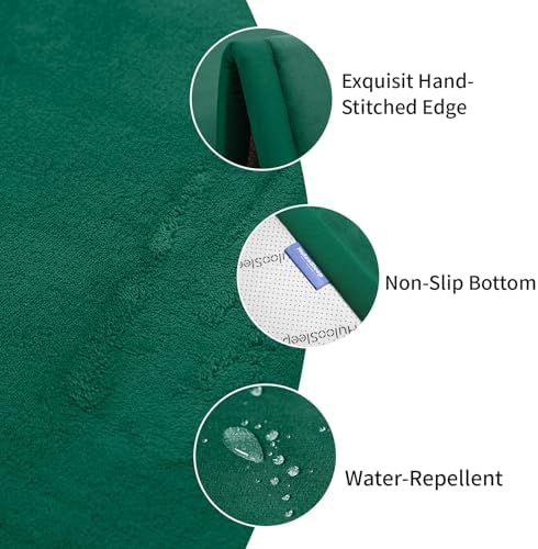 Baby Play Mat for Floor,1.3" Thick Memory foam Tummy Time Mat for Toddlers,Infants,kids,Water-Repellent Soft Nursery Rug ,71"×79" Extra Large Non Slip for Crawling&Yoga,Tatami Style for Living Room(Dark Green) - Image 2