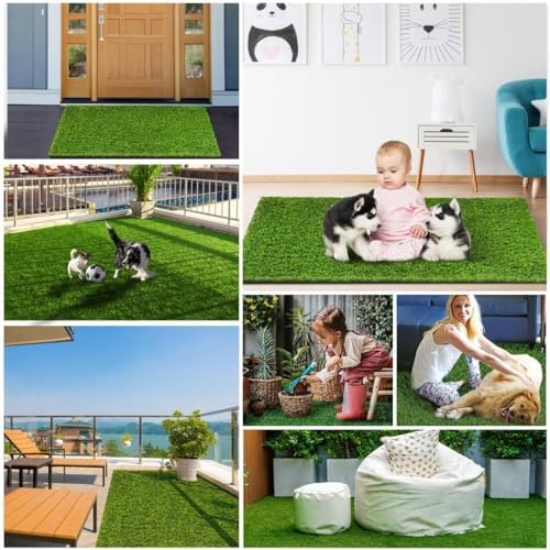CooZero Artificial Grass, 47.3"x31.5" Professional Dog Grass Mat, Potty Training Rug and Replacement Turf Outdoor Rug Patio Lawn Decoration, Easy to Clean with Drainage Holes(47.3x31.5 inches) - Image 7