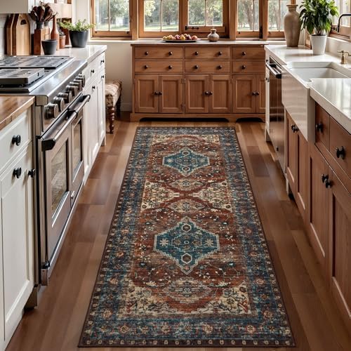 Tangsoo Vintage 2.6x10 Washable Hallway Runner Rug, Non Slip Runner Rug - Image 2