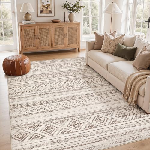 cotiled 6x9 Area Rugs for Living Room: Boho Washable Rug for Dining Room by COTILED