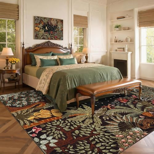 GarveeHome Large Area Rugs 10x13 for Living Room, Jungle Animal Washable Rug Soft Non Slip Backing Floor Mat Carpet Indoor Thin Accent Rug for Bedroom Dining Room Playroom Nursery Home Decor - Image 3