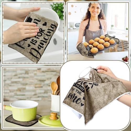 Fourluoo 10 Pcs Rustic Farmhouse Kitchen Decor and Accessories Set - Image 6