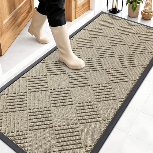 OLANLY Front Door Mat Outside Entrance 59x23, Waterproof Heavy-Duty Doormat by OLANLY