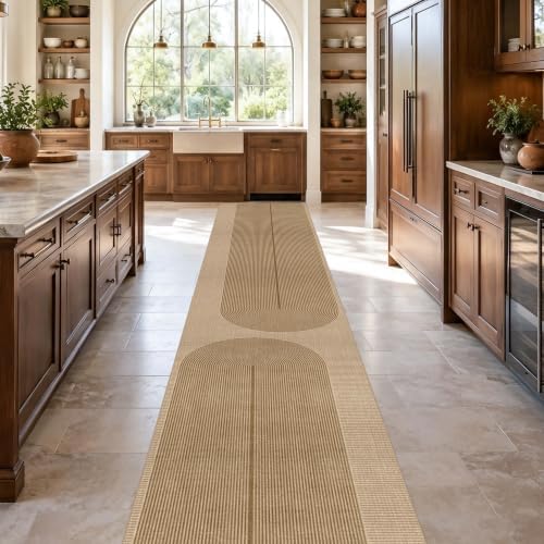 Non-Slip Jute Rug for Entryway: 3x18 Outdoor Mat - Geometric Arch Pattern - Image 3