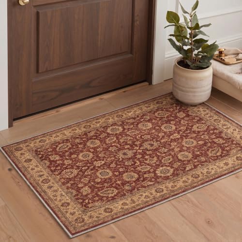 Bavni 8X10 Living Room Area Rug, Boho OrientalFloral Washable Non Slip - Image 7
