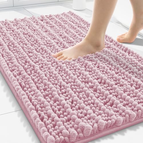 Smiry Bathroom Rugs 30X20, Extra Soft Rubber Backing Chenille Bath Mats - Image 2
