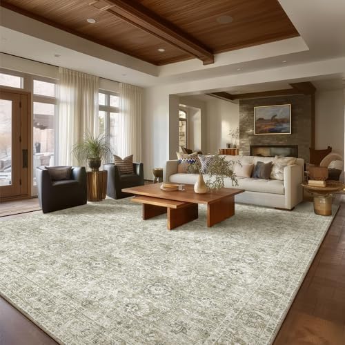 Machine Washable Rugs for Living Room: 9x12 Area Rugs for Bedroom by NoiFamo