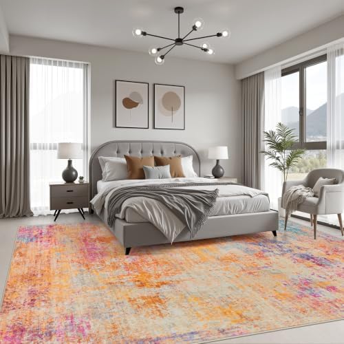 10x14 Area Rug Living Room: Modern Washable Soft Carpet Galaxy Haze - Image 3