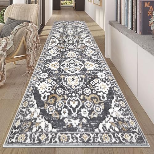 HEBE Hallway Runner Rug 2'8''x8', Washable Non Slip Kitchen Rug Runner by HEBE