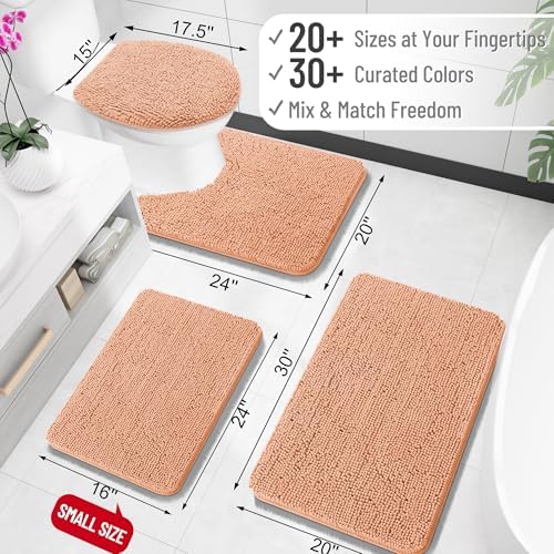 OLANLY Toilet Rugs U-Shaped 24x20, Soft Absorbent Chenille Contour Rugs - Image 2