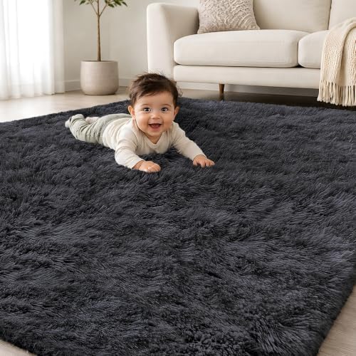 Smiry Area Rugs for Living Room Bedroom 8x10 ft, Fluffy Washable Carpet by Smiry