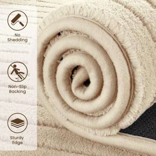 Sour Lemon 2x6 Runner Rug for Hallways Non Slip, Bedroom Modern Rugs Beige - Image 4