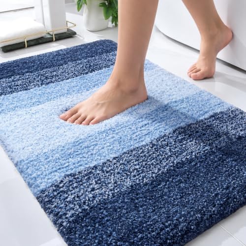 OLANLY Small Bathroom Rugs 24x16, Extra Soft Absorbent Microfiber Bath Rugs by OLANLY